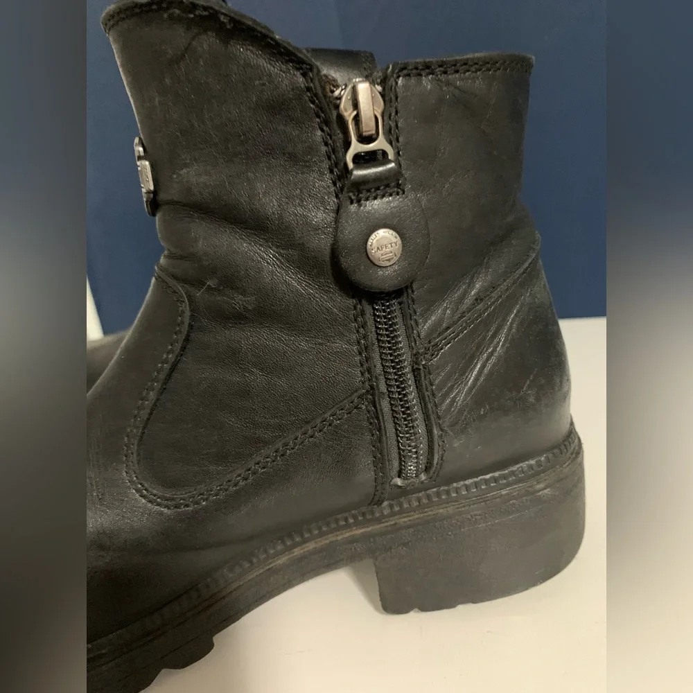 Harley-Davidson Black Leather Women's Combat Moto Boots - Picture 9 of 12